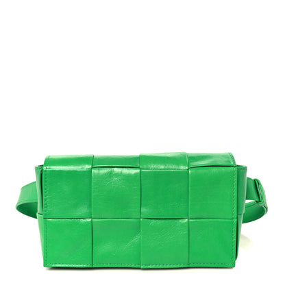 Bottega Veneta Paper Calfskin Intreccio Cassette Belt Bag Parakeet 1 of 11