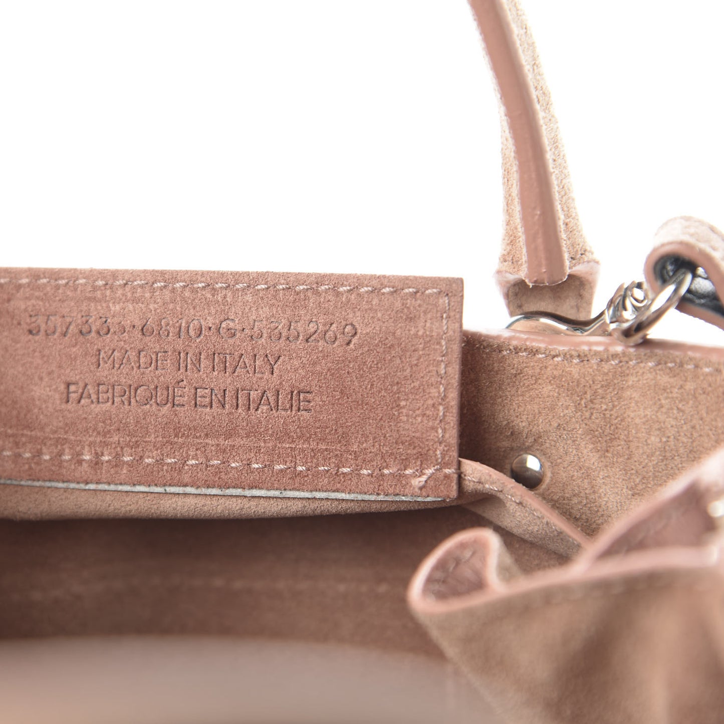 Baby Daim Calf Suede Papier Mini A4 Zip Around Tote Bois De Rose