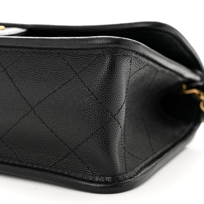 Chanel Caviar Quilted School Memory Small Top Handle Flap Black 10 of 10