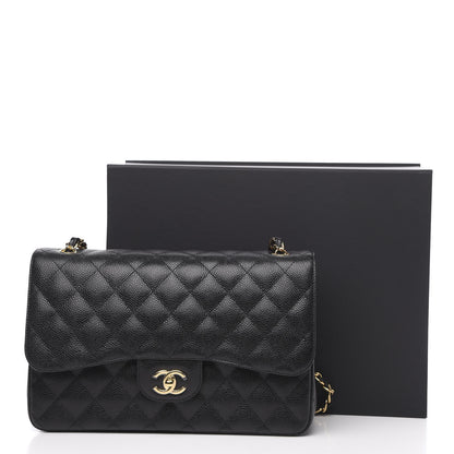 Chanel Caviar Quilted Jumbo Double Flap Black 11 of 11