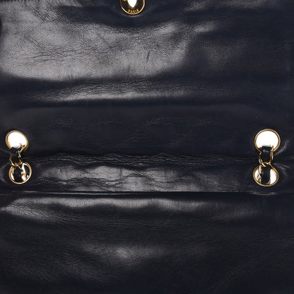 Chanel Lambskin Medium Double Flap Navy 9 of 11
