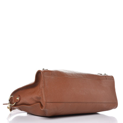 Balenciaga Chevre Gold Metallic Edge Hardware City Marron Terracotta 4 of 11
