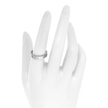 Cartier 18K White Gold 4mm LOVE Wedding Band Ring 57 8 2 of 4