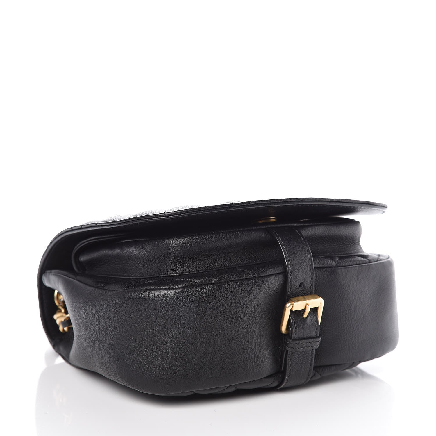 Chanel Grained Calfskin Quilted Messenger Flap Black 4 of 9