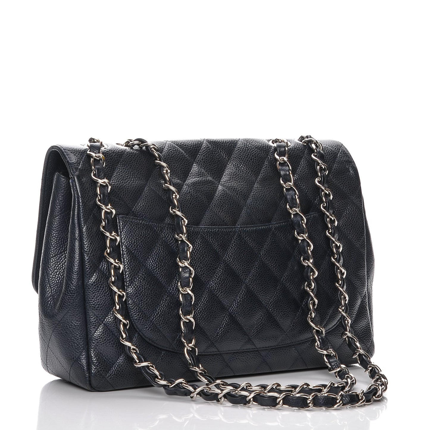 Caviar Quilted Jumbo Single Flap Black