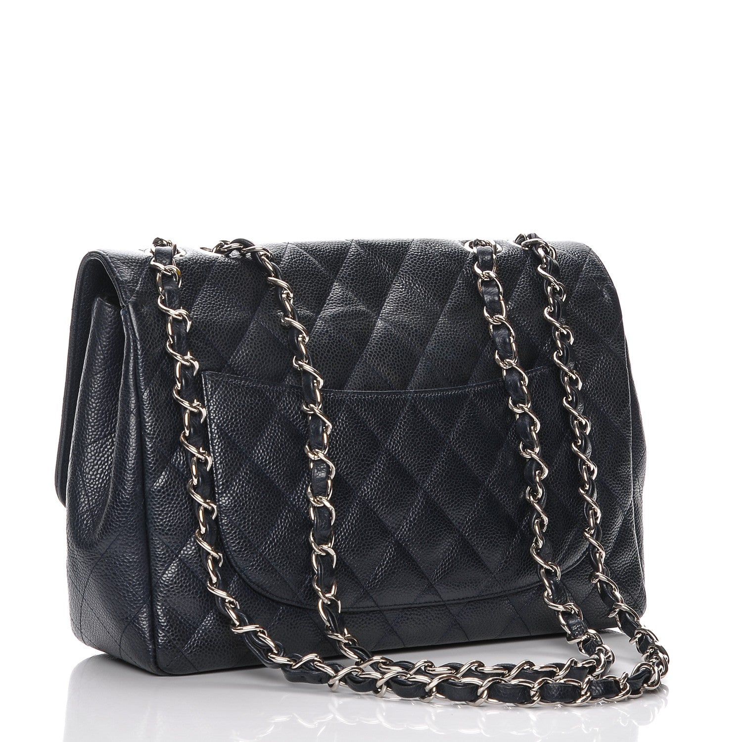 Chanel Caviar Quilted Jumbo Single Flap Black 3 of 11
