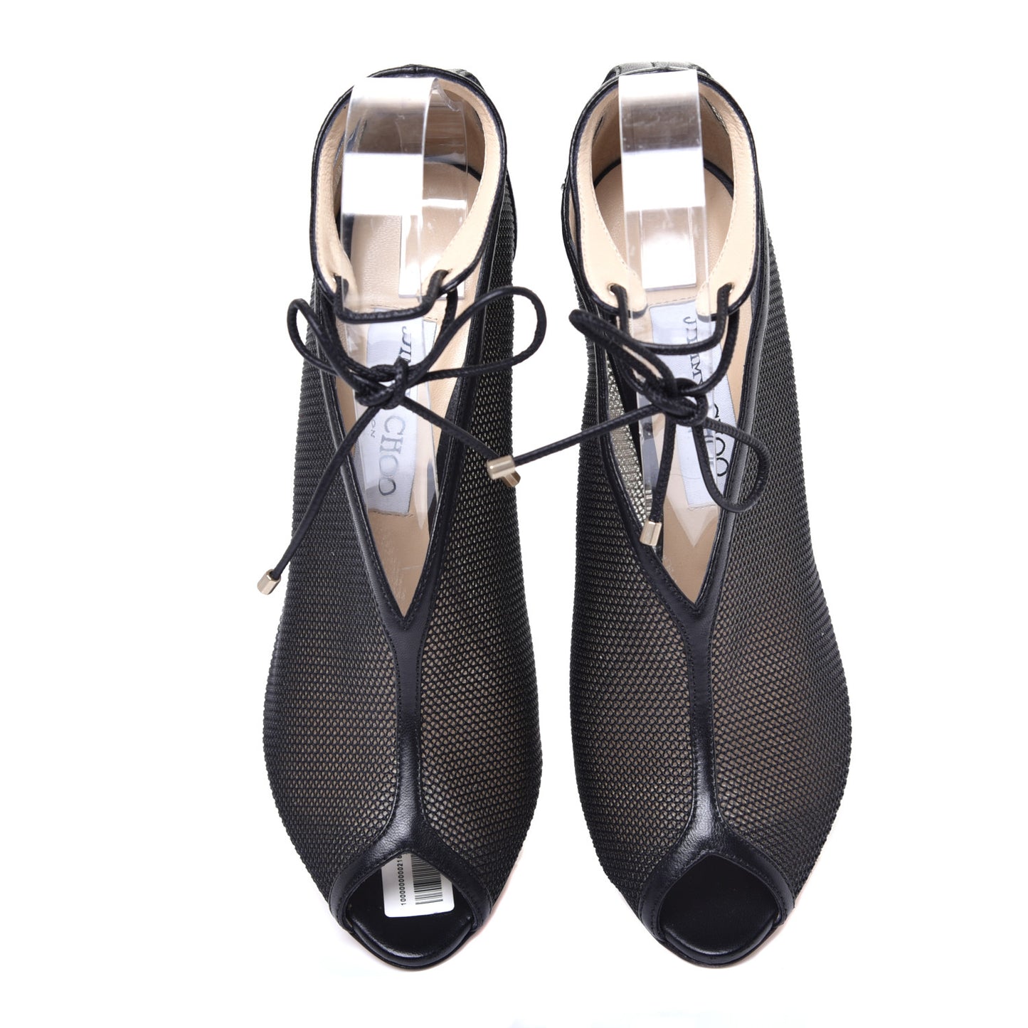 Techno Raffia Nappa Sayra 100 Ankle Booties 39 Black