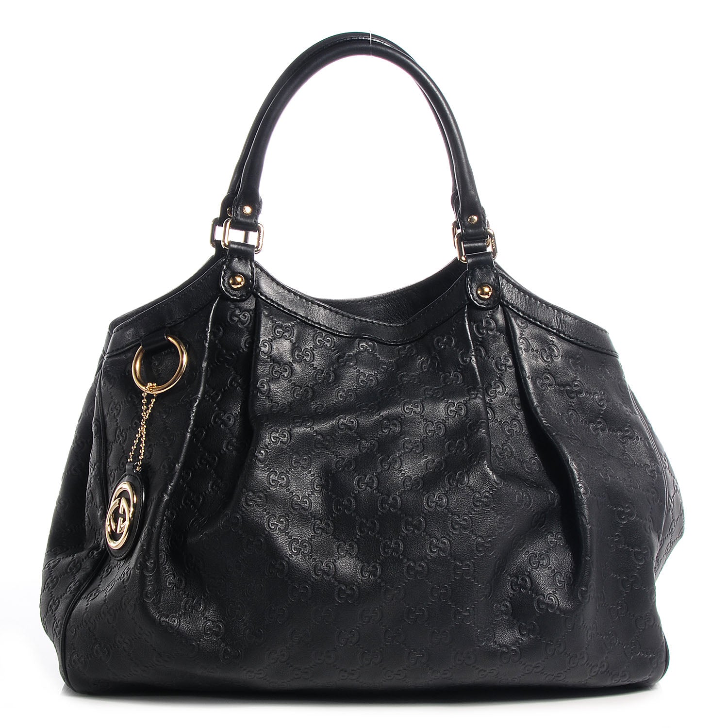 Gucci Guccissima Large Sukey Tote Black 1 of 7