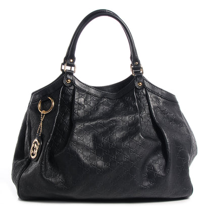 Gucci Guccissima Large Sukey Tote Black 1 of 7