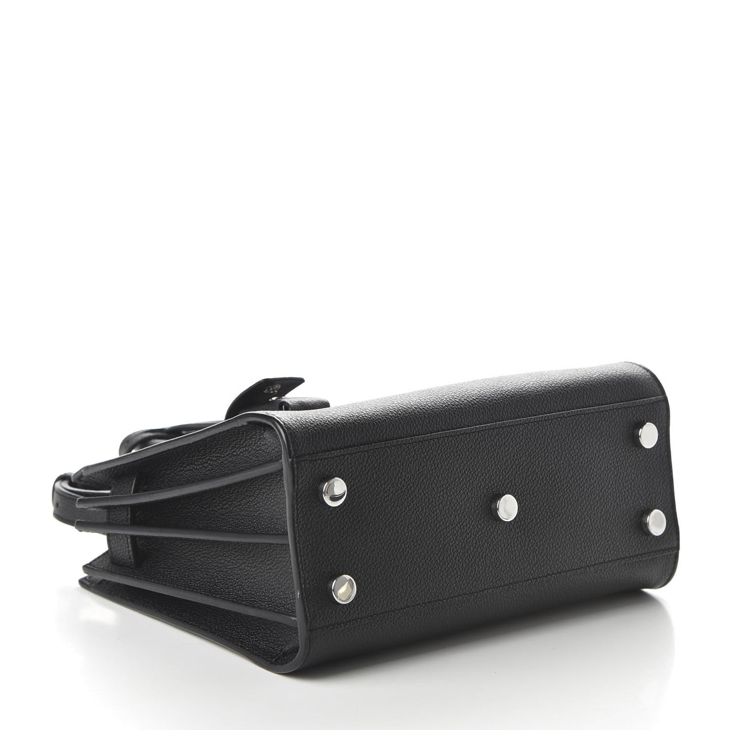 Grained Calfskin Nano Sac De Jour Black