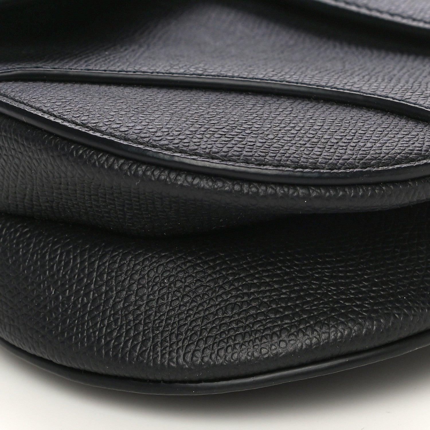 Christian Dior Grained Calfskin Mini Saddle Bag Black 9 of 16