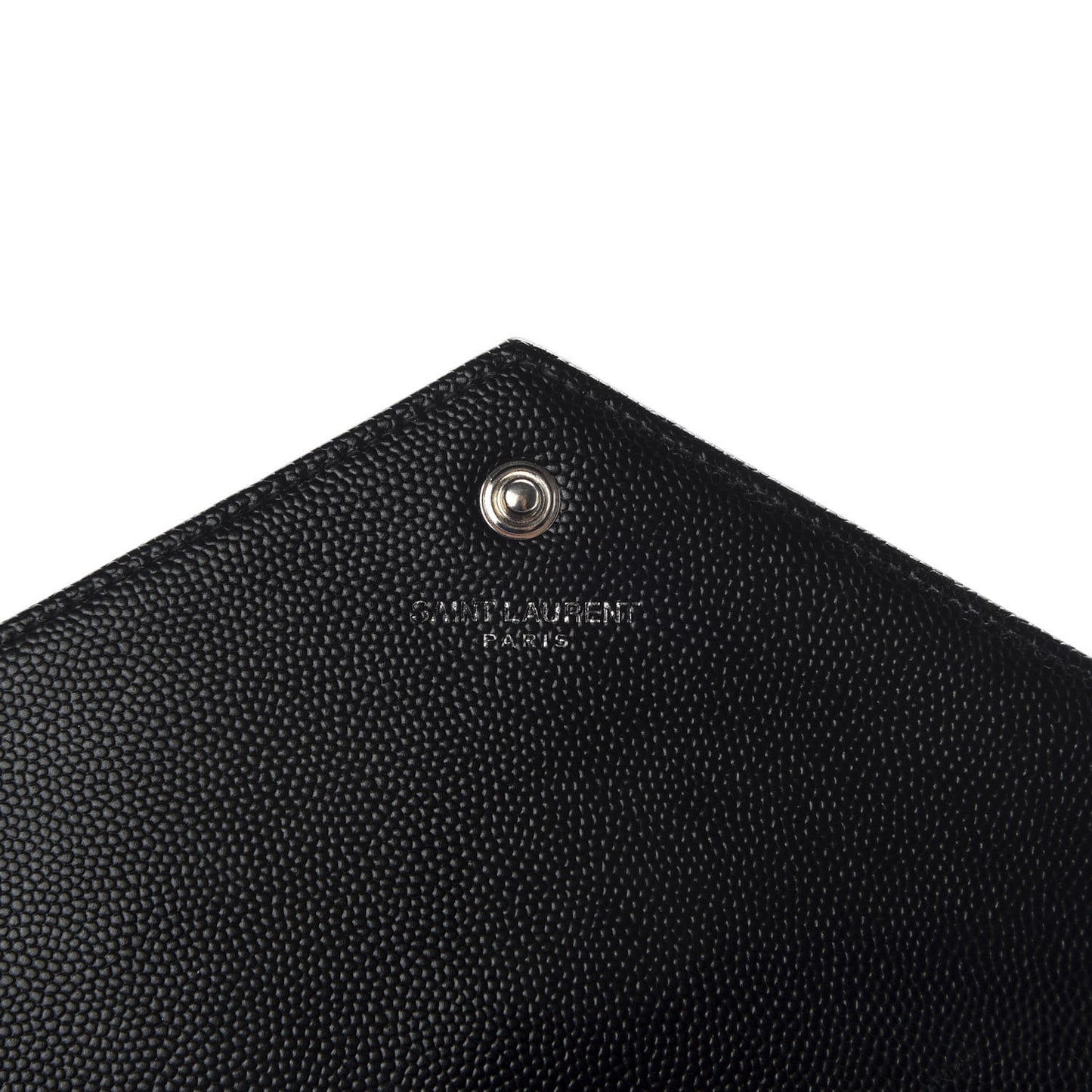Grain De Poudre Matelasse Chevron Monogram Chain Wallet Black
