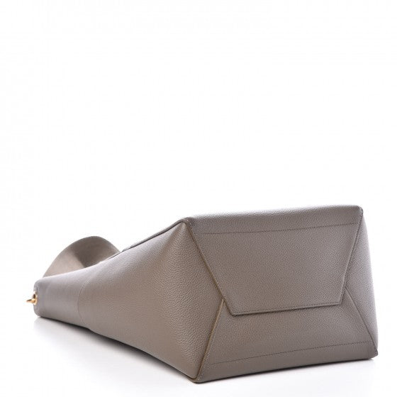 Soft Grained Calfskin Sangle Bucket Bag Taupe