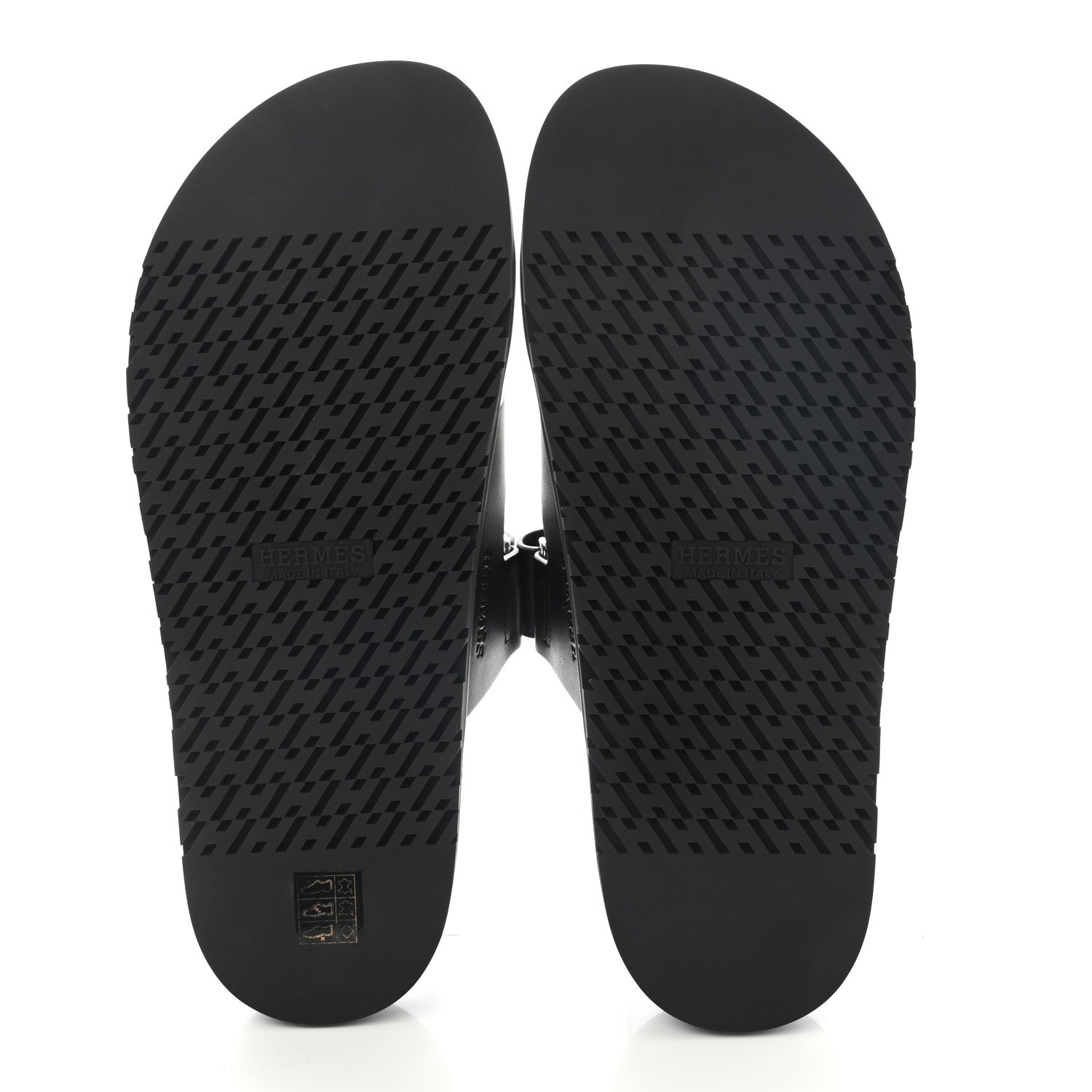Hermes Calfskin Mens Chypre Sandals 44 Black 5 of 8