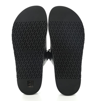 Hermes Calfskin Mens Chypre Sandals 44 Black 5 of 8