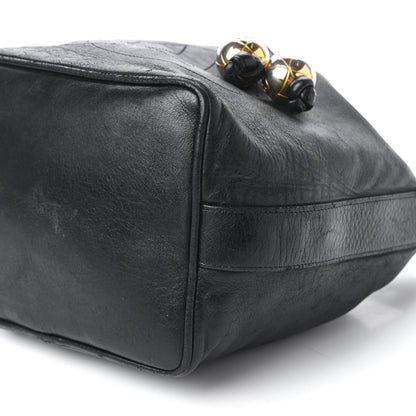 Chanel Lambskin Drawstring CC Shoulder Bag Black 7 of 10