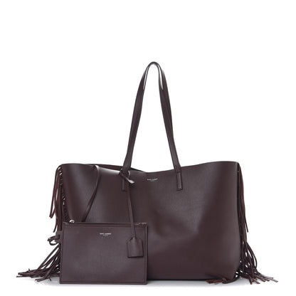 Saint Laurent Calfskin Large Fringe Shopping Tote Amaranto 1 of 10
