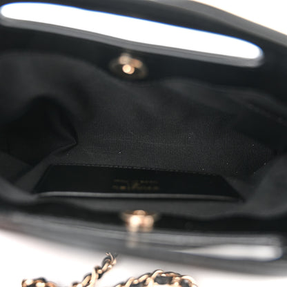 Chanel Shiny Crumpled Calfskin Quilted Nano 31 Shopping Bag Black 5 of 11