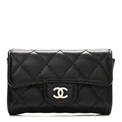 Chanel Caviar Quilted Flap Card Holder Black 1 of 8
