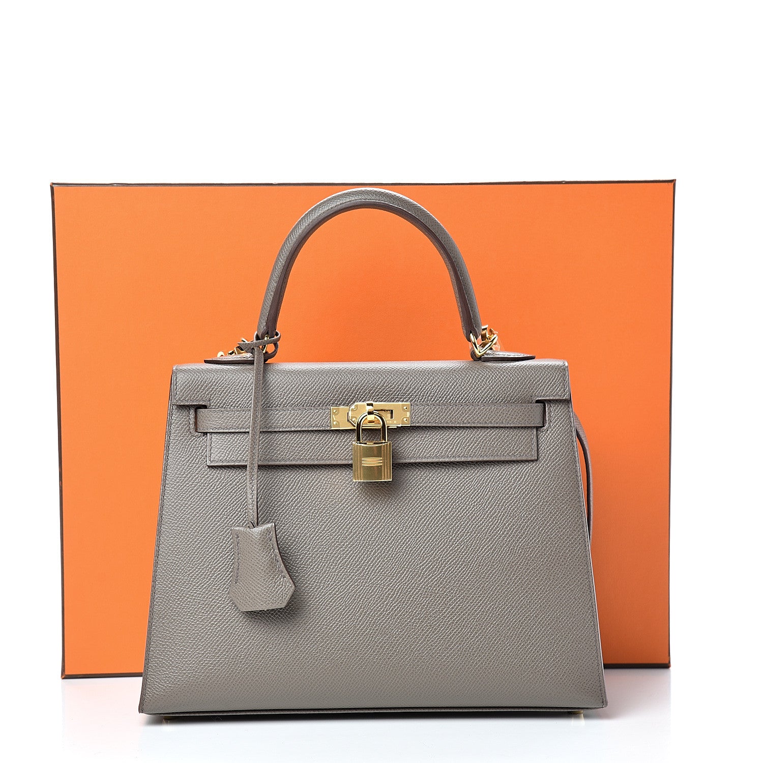 Hermes Epsom Kelly Sellier 25 Etain 10 of 10
