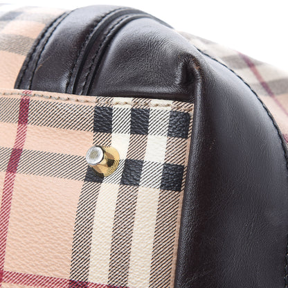Burberry Haymarket Check Jameson Tote Chocolate 12 of 17