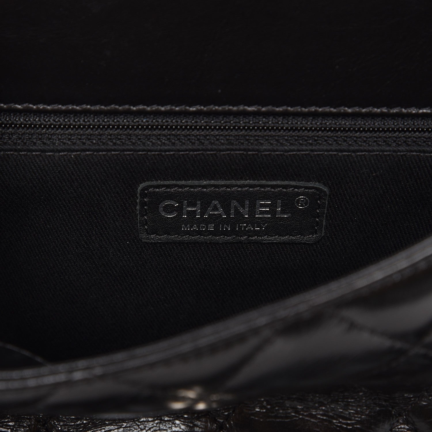 Chanel Glazed Calfskin Quilted Small CC Delivery Tote Black 6 of 12