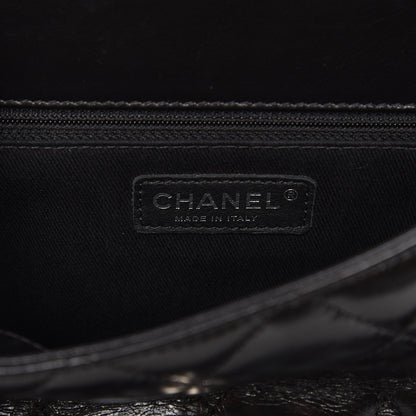 Chanel Glazed Calfskin Quilted Small CC Delivery Tote Black 6 of 12