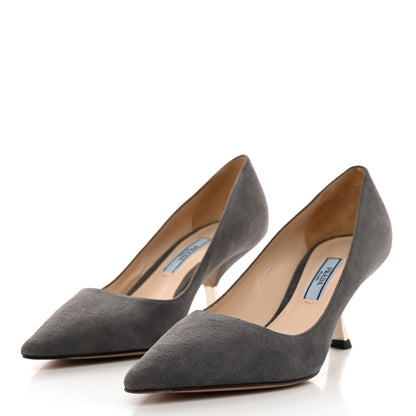 Prada Camoscio 65mm Pumps 37 Grey 3 of 7