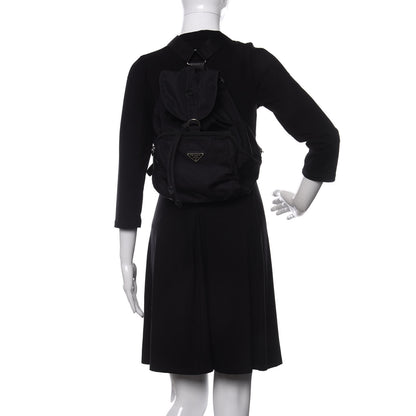 Prada Nylon Vela Mini Cinch Backpack Black 3 of 8