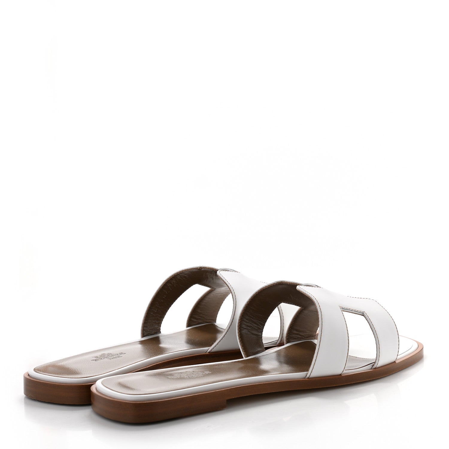 Hermes Box Calfskin Oran Sandals 39.5 White 4 of 9