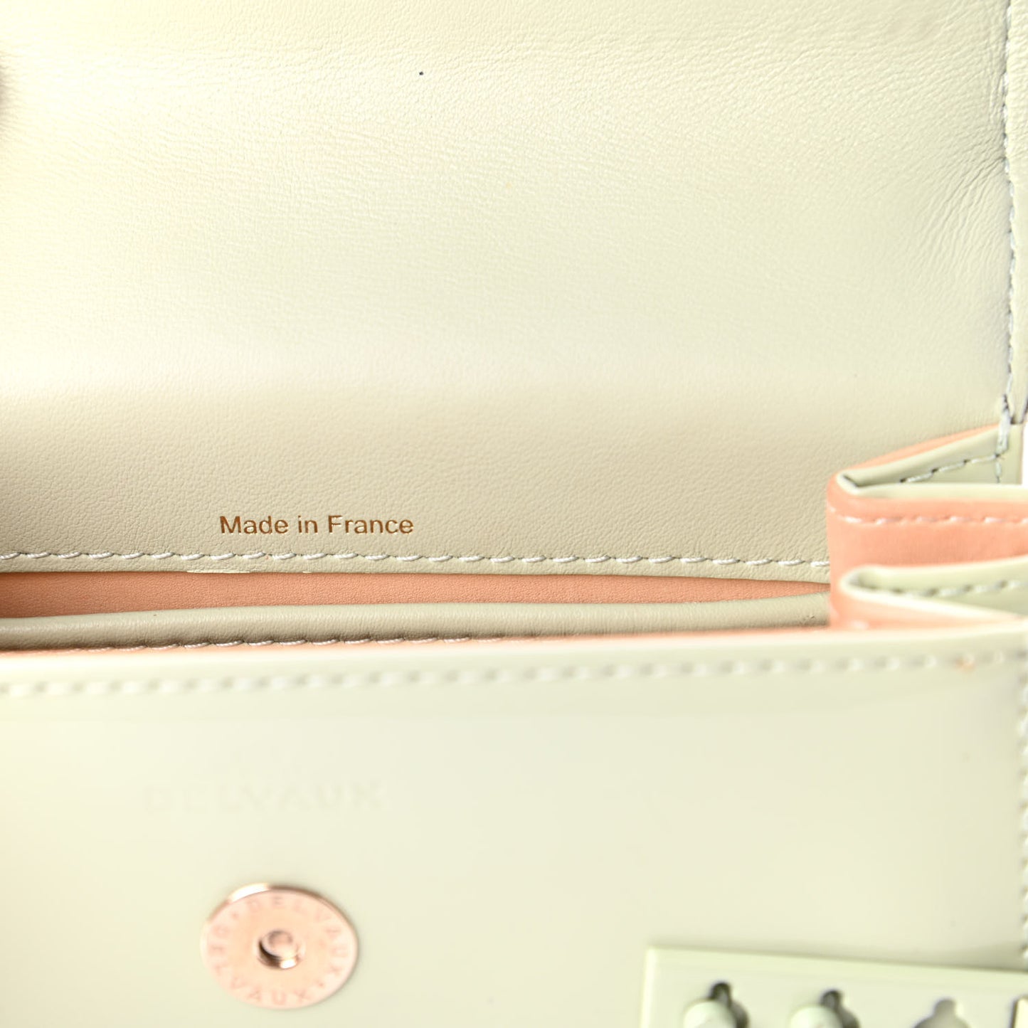 Patent Calfskin Micro Tempete Satchel Almond