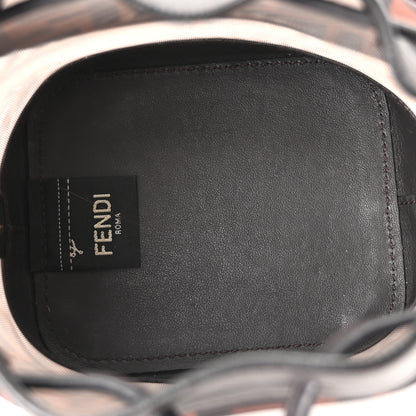 Fendi Mesh Vitello Grace F is Fendi FF 1974 Mini Mon Tresor Bucket Bag Marrone Black Ebano 5 of 10