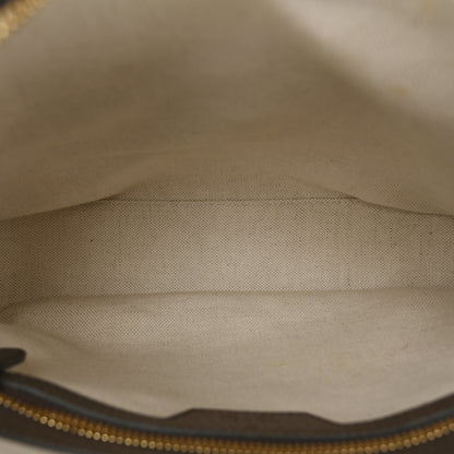Gucci Monogram Jumbo GG Textured Dollar Calfskin Web Messenger Shoulder Bag Camel Ebony New Acero 5 of 16