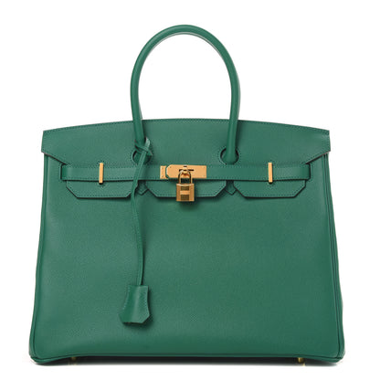 Hermes Epsom Birkin 35 Vert Vertigo 1 of 11