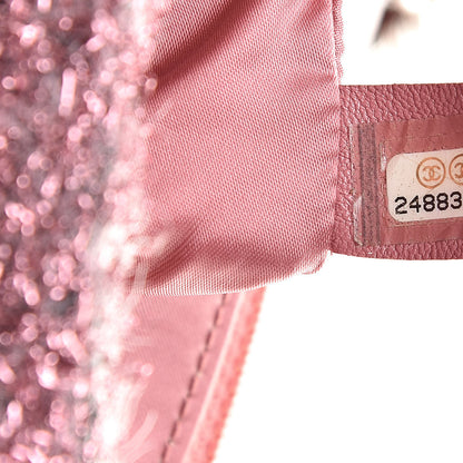 Chanel Lurex Knit Medium Pluto Glitter Flap Pink 7 of 12