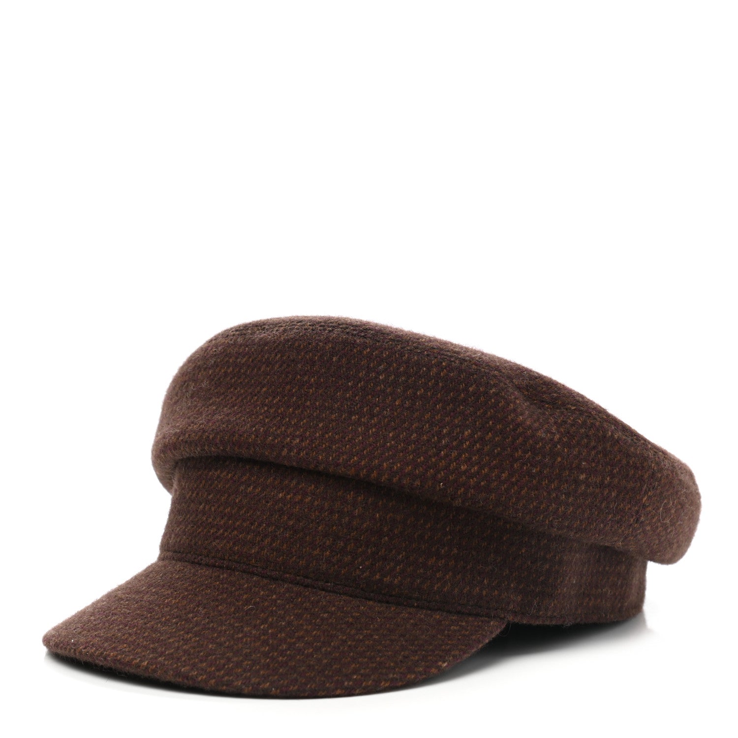 Hermes Wool Cashmere Dinard Cap 56 Brun Terre 1 of 8