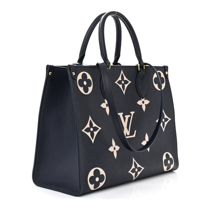 Louis Vuitton Empreinte Monogram Giant Onthego MM Navy Creme 3 of 9
