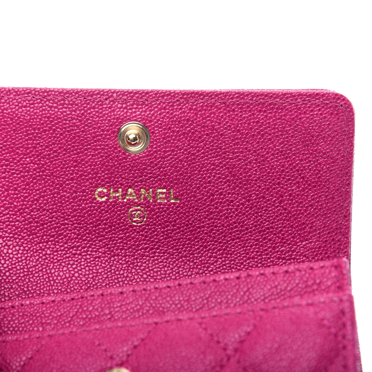 Chanel Caviar Quilted Boy Card Holder Wallet Fuchsia 6 of 8