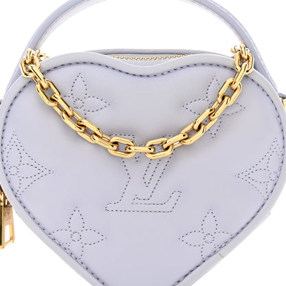 Louis Vuitton Calfskin Embroidered Monogram Pop My Heart Bag Pouch Lilac 7 of 11