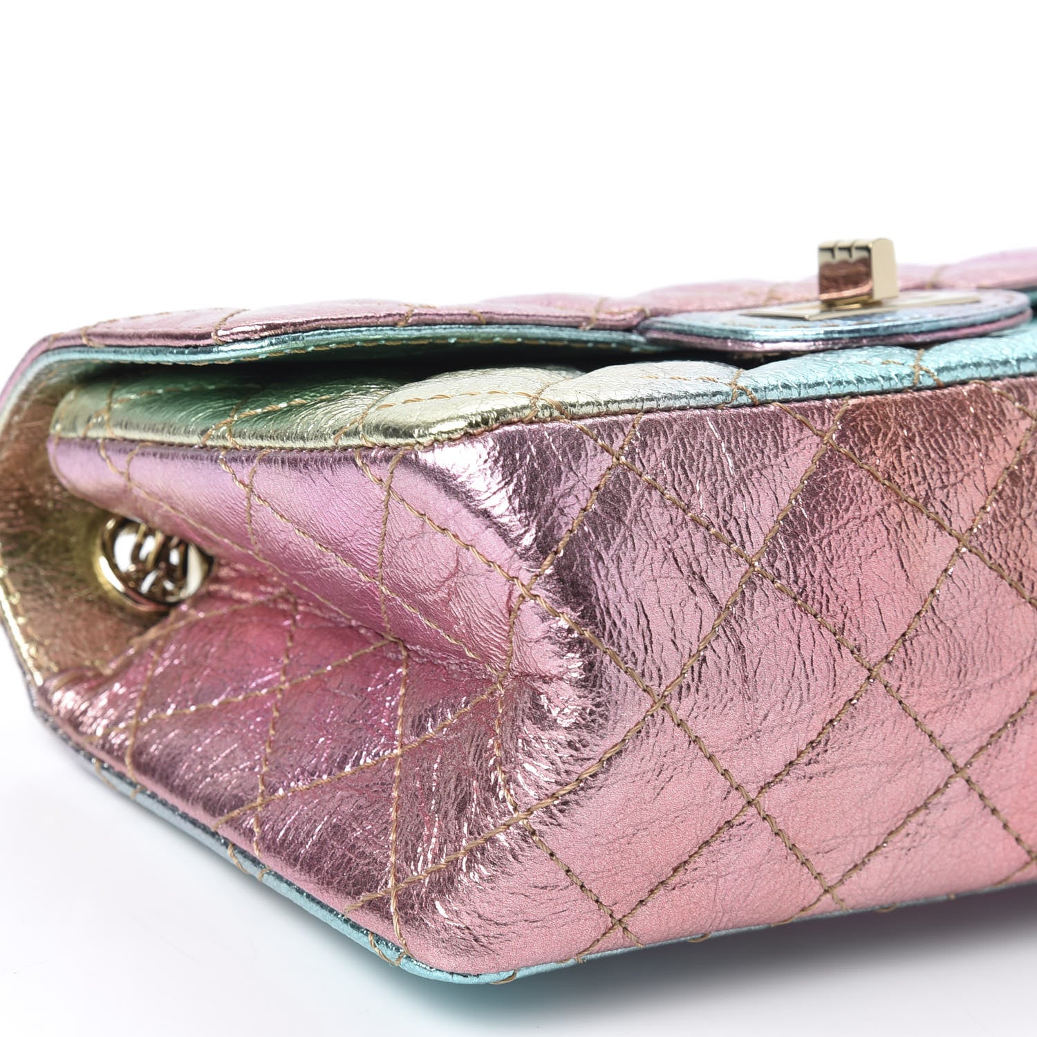 Chanel Metallic Goatskin Quilted Mini 2.55 Reissue Flap Multicolor 5 of 10