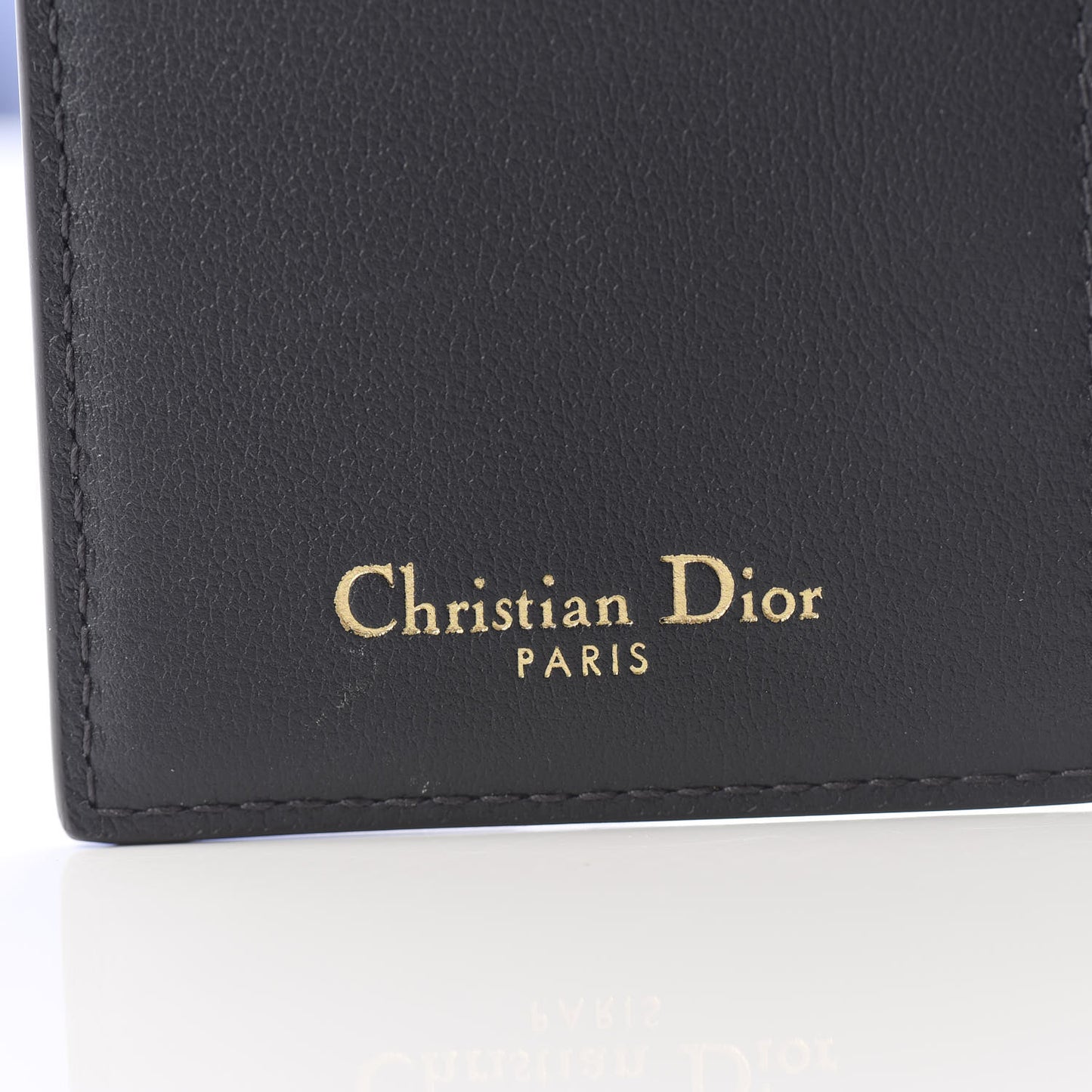 Calfskin Oblique Passport Holder Blue