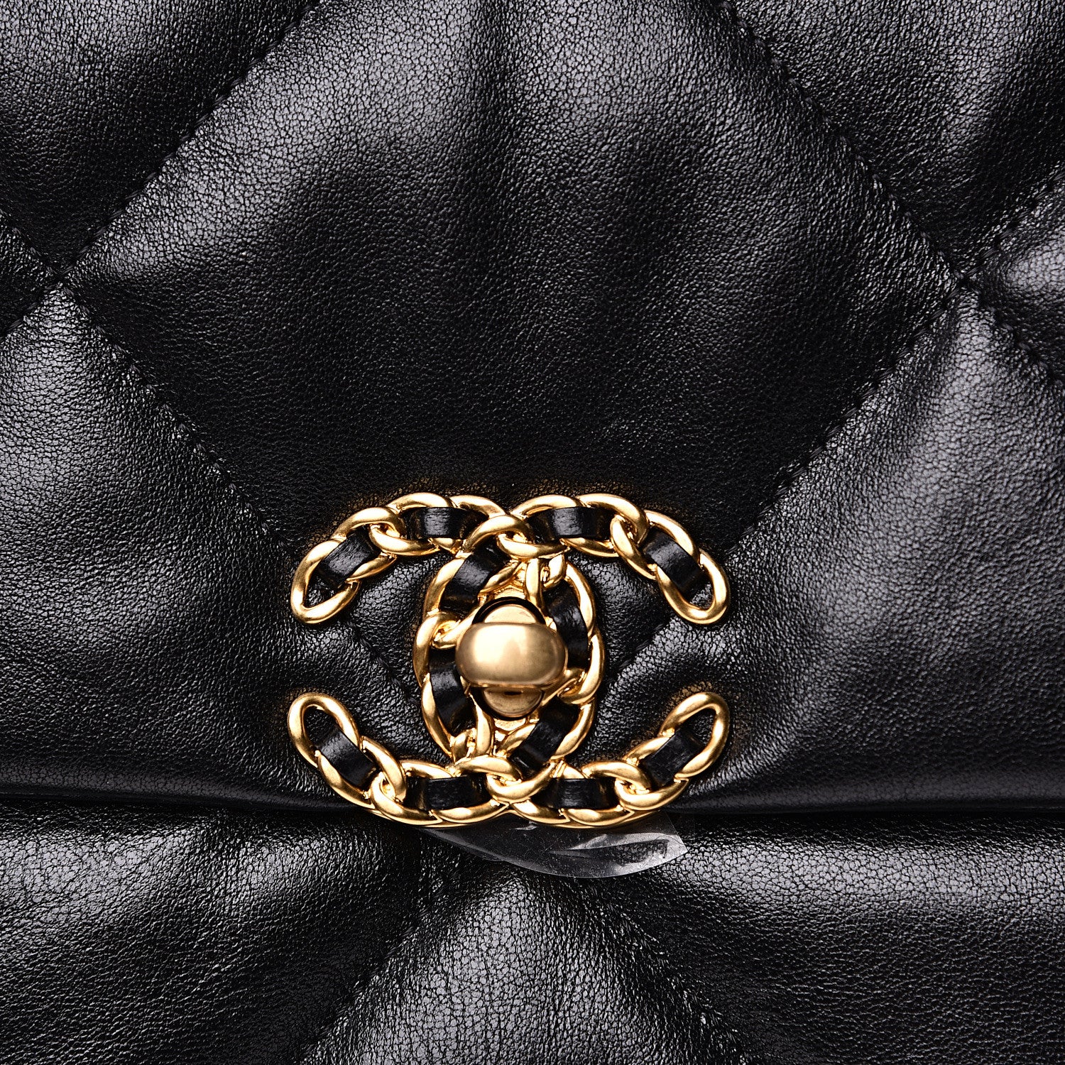 Chanel Goatskin Quilted Large 19 Flap Black 9 of 10
