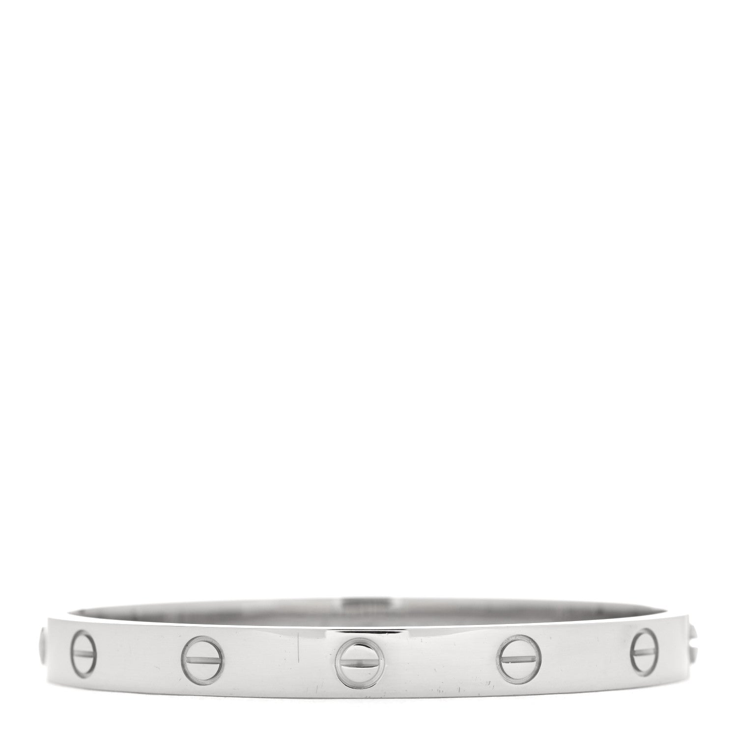 Cartier 18K White Gold LOVE Bracelet 17 1 of 5