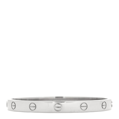 Cartier 18K White Gold LOVE Bracelet 17 1 of 5