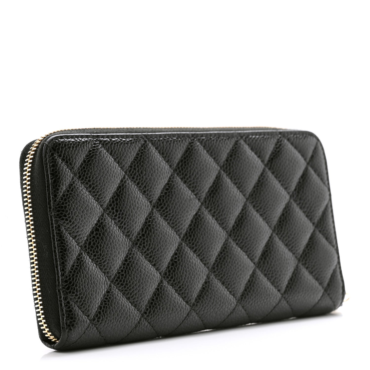 Chanel Caviar Quilted Large Gusset Zip Around Wallet Black 3 of 10