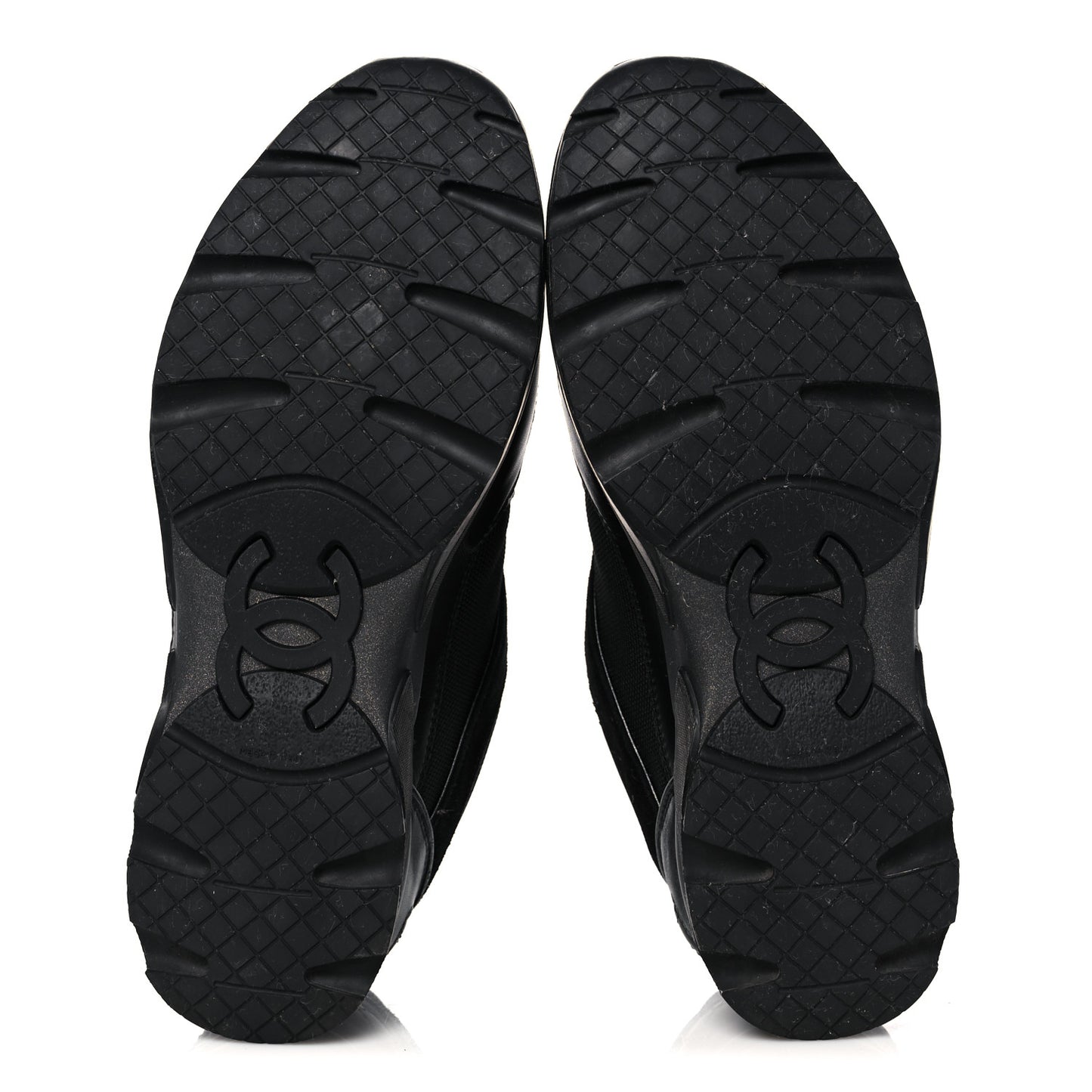 Toile Suede Calfskin CC Sneakers 39 Black
