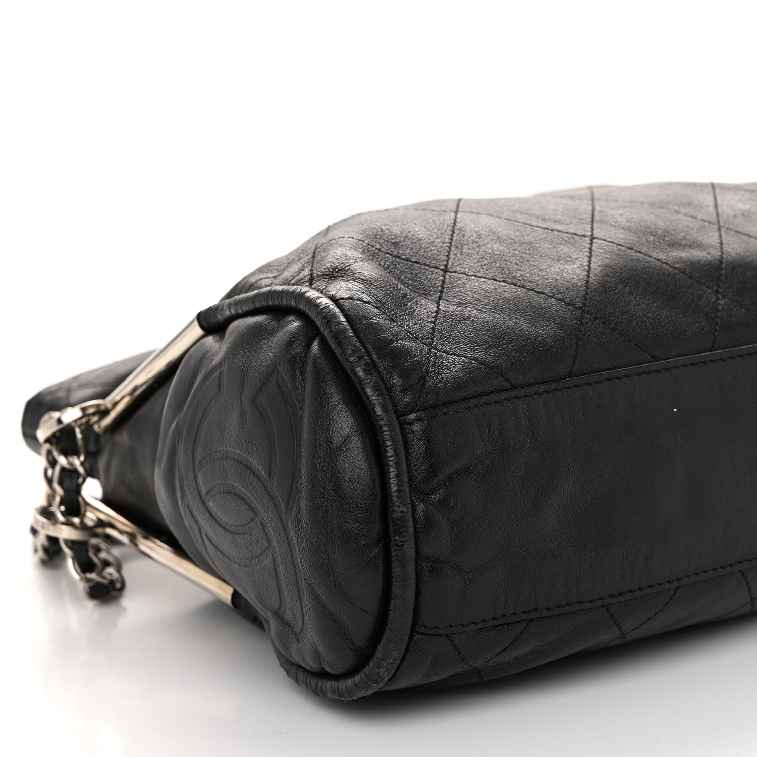 Chanel Lambskin Stitched Medium Ultimate Soft Tote Black 9 of 11