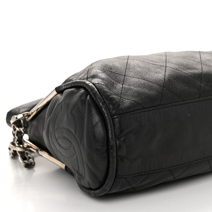 Chanel Lambskin Stitched Medium Ultimate Soft Tote Black 9 of 11