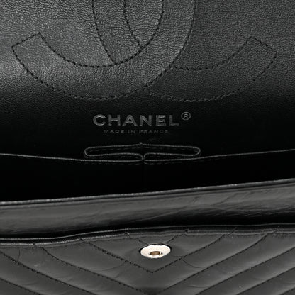 Chanel Aged Calfskin Chevron Quilted 2.55 Reissue 226 So Black 6 of 10