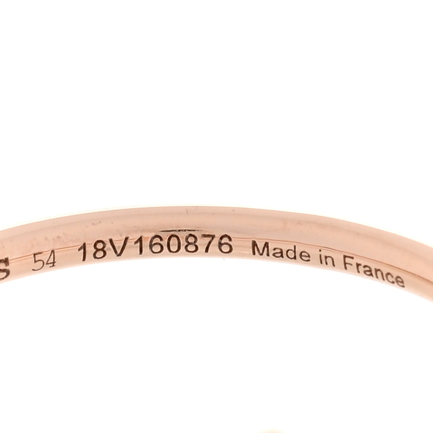 18K Rose Gold Diamond Gambade Ring 54 6.75
